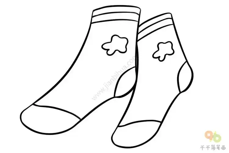各式各样漂亮的袜子简笔画图片大全