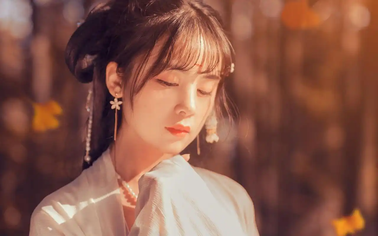 古风汉服美女唯美户外写真图片桌面壁纸高清大图预览1920x1200_美女壁