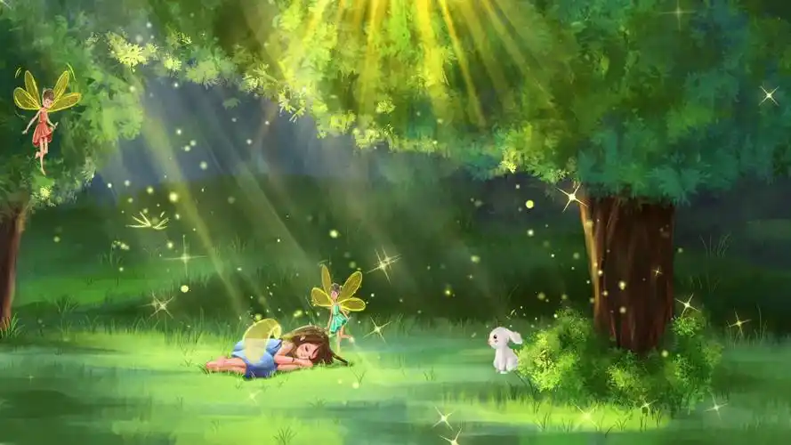 梦幻森林小精灵合成背景 数字展厅视频内容制作 怎样制作博物馆 唯美