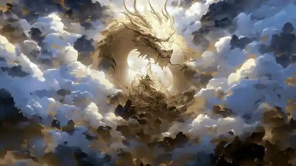 山海经异兽:应龙,黄帝坐骑,凤凰和麒麟的祖先