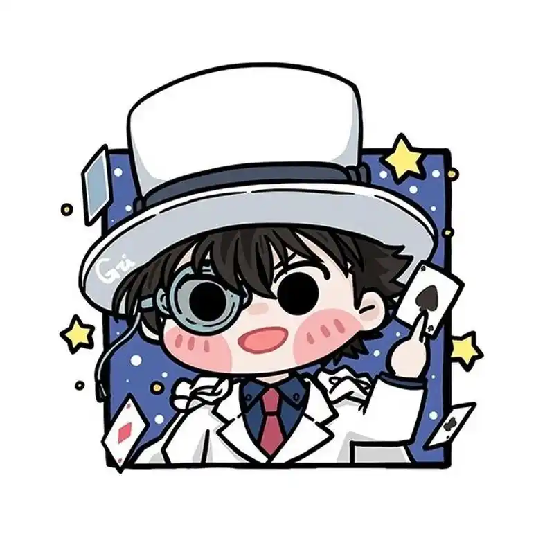 96萌小g爱涂鸦 《名侦探柯南》q版头像无水印 柯南系列完成了 旁边