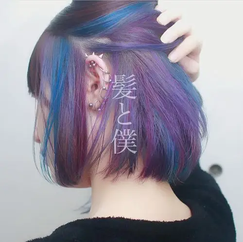 女生好看的隐藏式染发