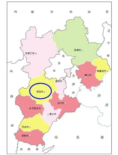 下面是河北省保定市的行政区划地图,这个地方也是一个规模很大的地级