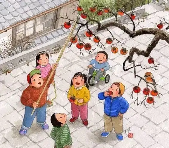 小插画勾起的童年回忆我多想回到故乡邂逅自己