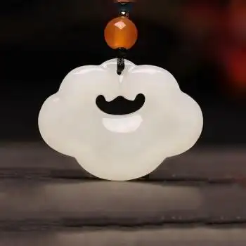 潘家园捡漏轩野和田玉平安锁如意吊坠男女宝宝儿童玉石坠挂件护身符