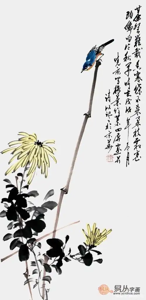 国画赏析:国画菊花作品欣赏 郑晓京作品