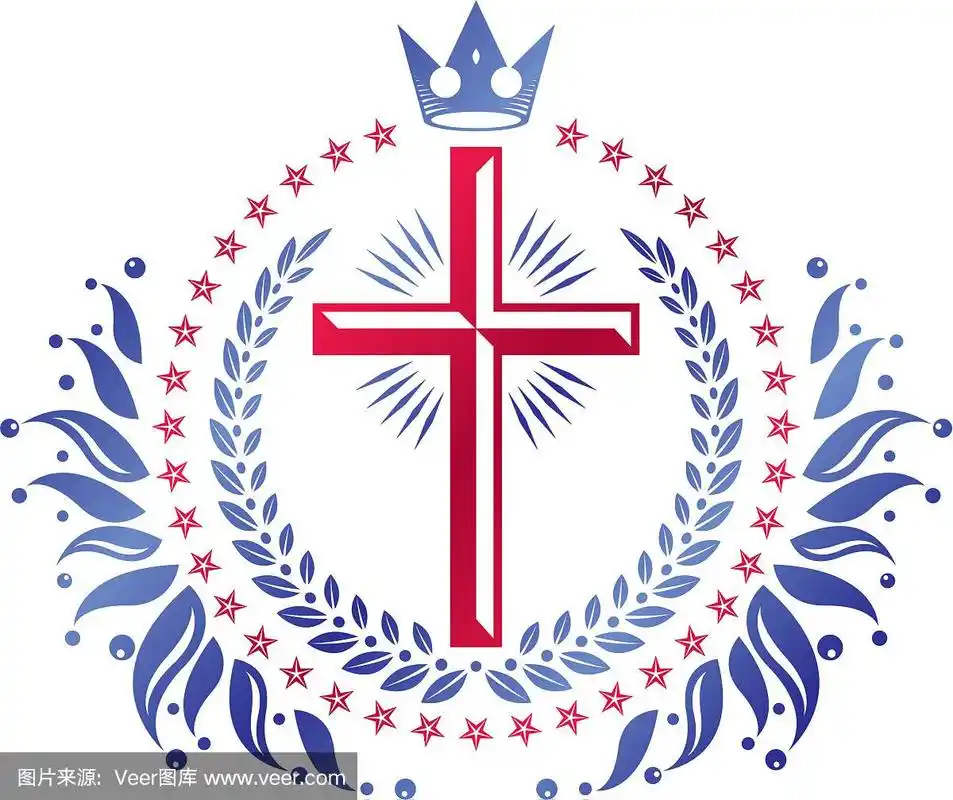 十字宗教图形徽章创建使用