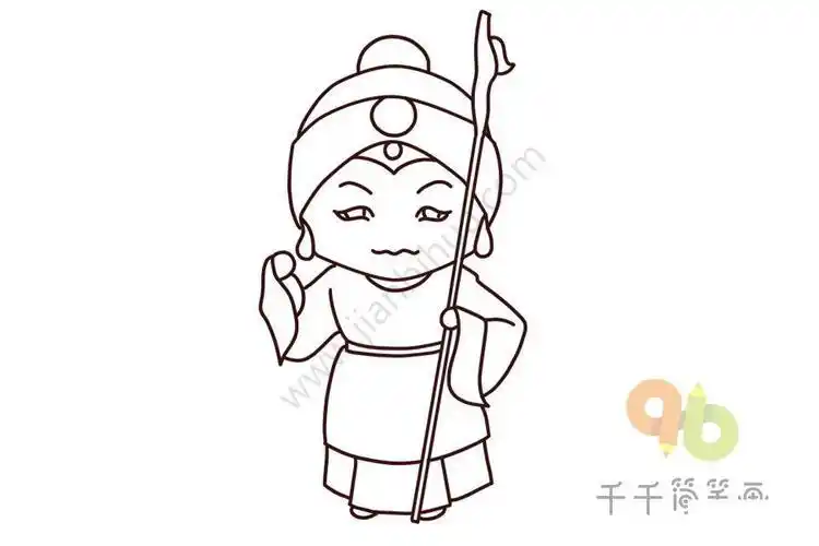 京剧《四郎探母》佘太君简笔画京剧人物的简笔画绘画步骤可爱京剧小人