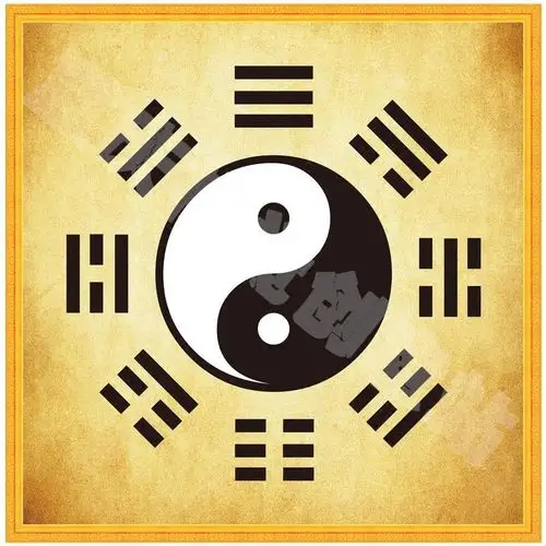 防晒简约太极八卦图挂饰镇加厚用品品道教门黄白现代装饰画