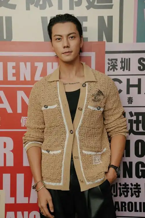 香奈儿深圳大秀##陈伟霆驼色开衫造型