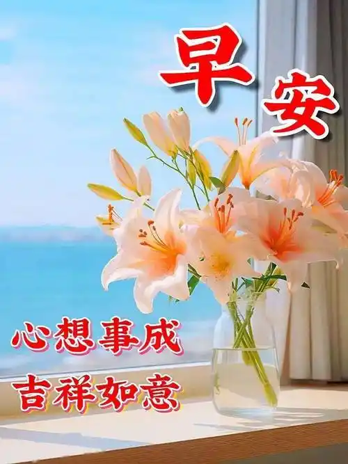 最新版漂亮早安祝福图片,情谊绵长,真诚永远,早上好!_好运