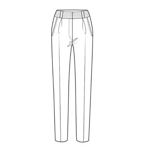 休闲西装裤款式图-女装设计-服装设计