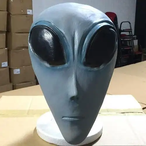 大眼睛外星人面具套包万圣节恐怖乳胶头饰面具