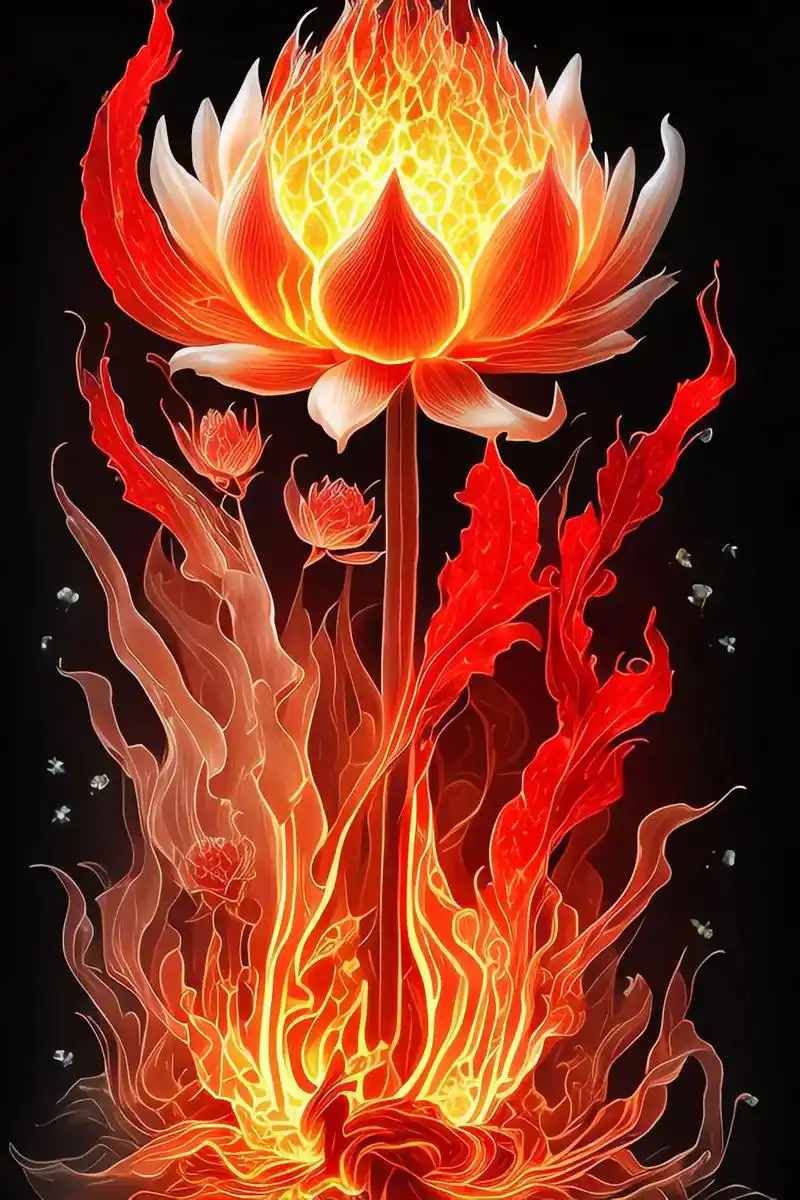 红色莲花.佛光普照,佛缘,#2023新年壁纸 #ai绘画#a - 抖音