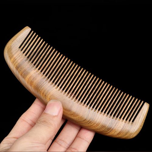 谭木匠天然绿檀木梳子家用女细齿檀香木梳脱发卷发按摩木梳子