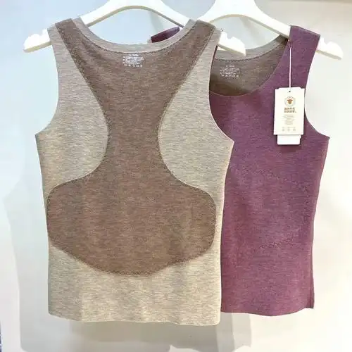 冬季无痕保暖背心女羊毛蚕丝加厚加绒德绒自发热内穿打底吊带上衣