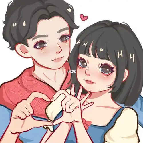 王子公主的情头带线稿