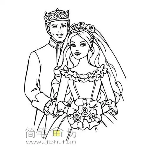 王子和公主简笔画简笔画图片