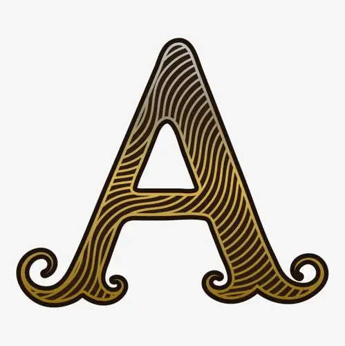 简图棕色螺旋纹字母a