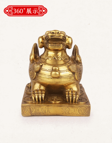 天御阁铜貔貅摆件一对大号纯铜貔貅风水招财工艺品客厅玄关前台办公室