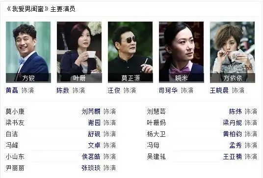 电视剧《我爱男闺密》演员表