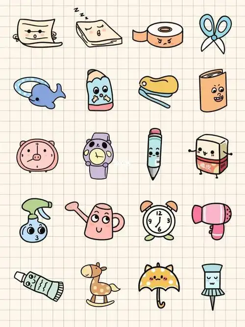 日常用品简笔画日常用品简笔画图片大全彩色生活用品简笔画日常生活