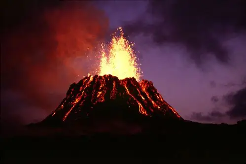 bake a chocolate volcano souffle to model a real volcano