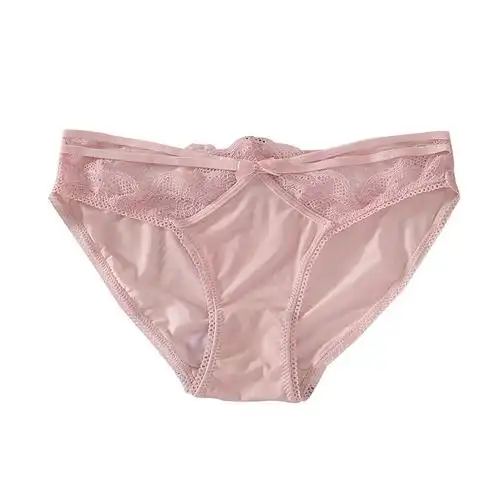【最新折扣价17.9元】冰丝内裤女中腰性感蕾丝透气夏季超薄火辣少女女