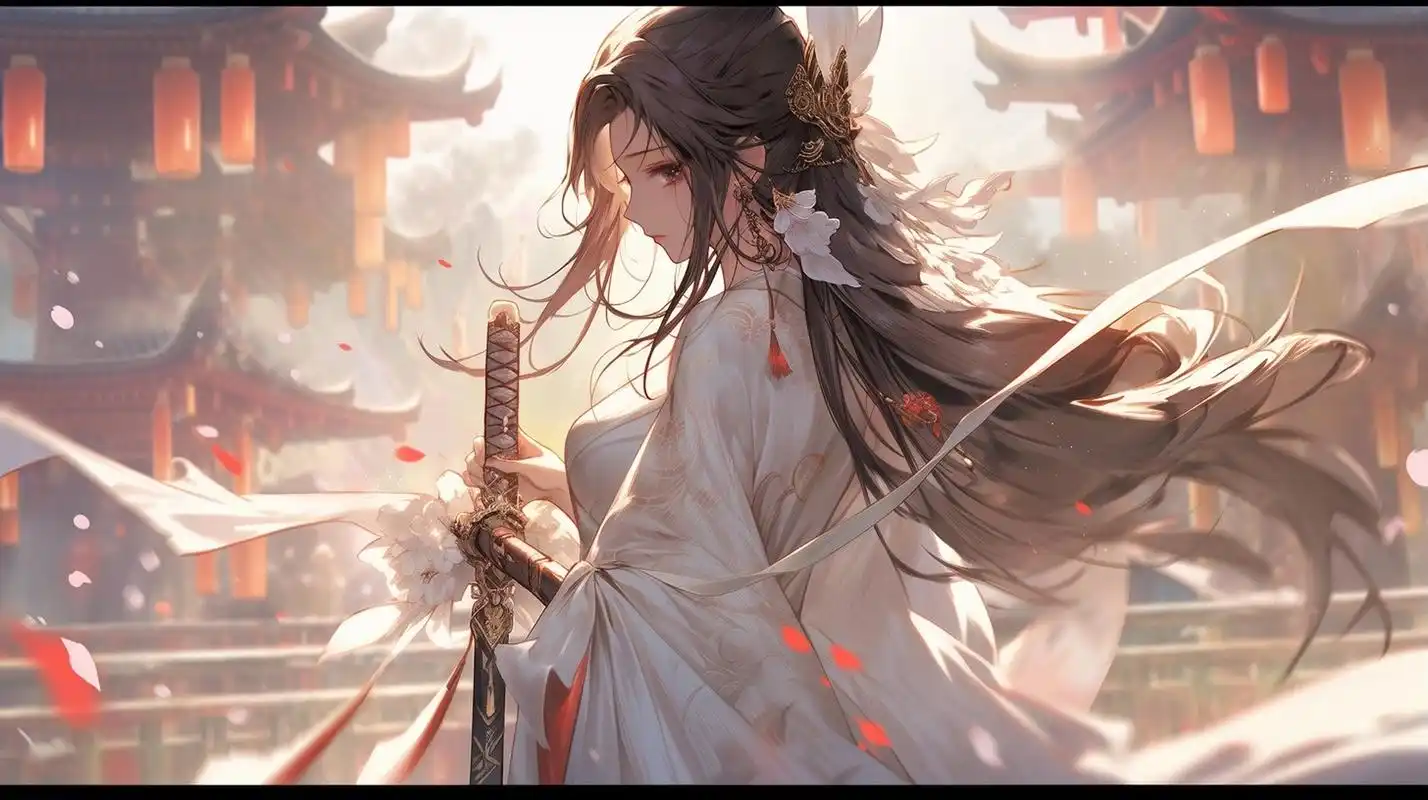 电脑壁纸# #二次元美图# #美女# #二次元# #古风美女# 执剑江湖