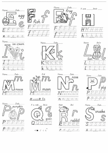 26英文字母大小写手写体描红pdf3页