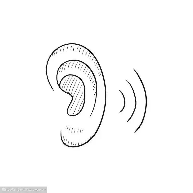 人耳素描图标