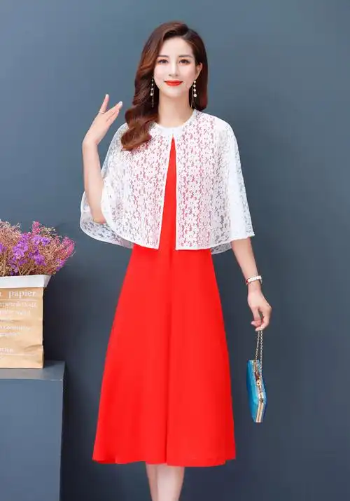 蕾丝小坡肩披肩斗篷女夏季镂空遮阳宽松开衫配旗袍复古外搭薄款上衣