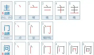 门的笔顺规则是点在,门的笔顺是什么写图4