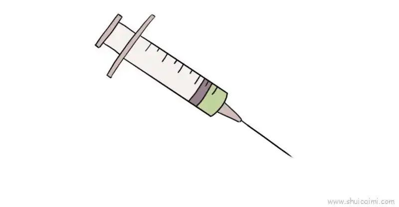 医用针管儿童画怎么画 医用针管简笔画图片大全