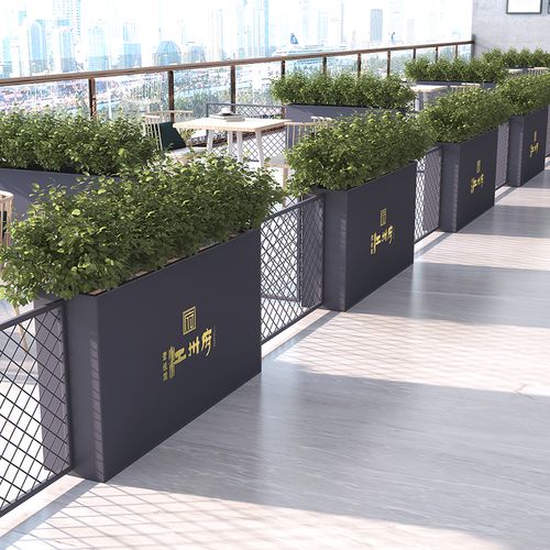 铁艺栅栏围栏闪电客户外绿植花箱园艺商业街咖啡厅绿化装饰隔断护栏