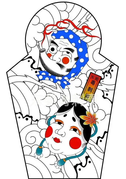 老传统花臂  #老传统  #日式老传统纹身手稿分享