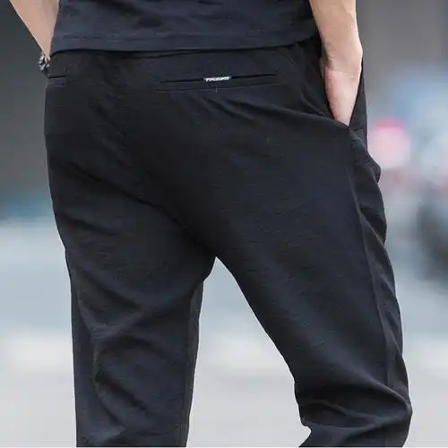 夏季薄款夏天透气运动裤男长裤宽松夏裤子男士男生冰丝休闲裤