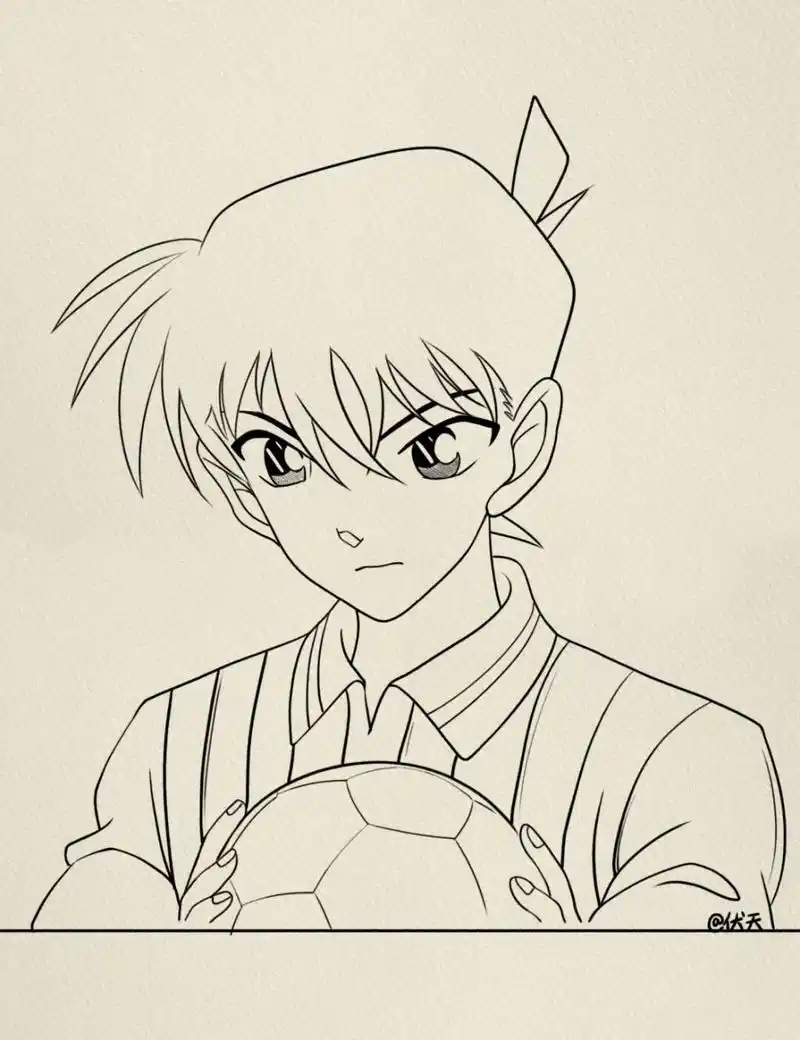 工藤新一# #柯南# #名柯# #寻找小红书绘画大神# #画画的日常# #简笔