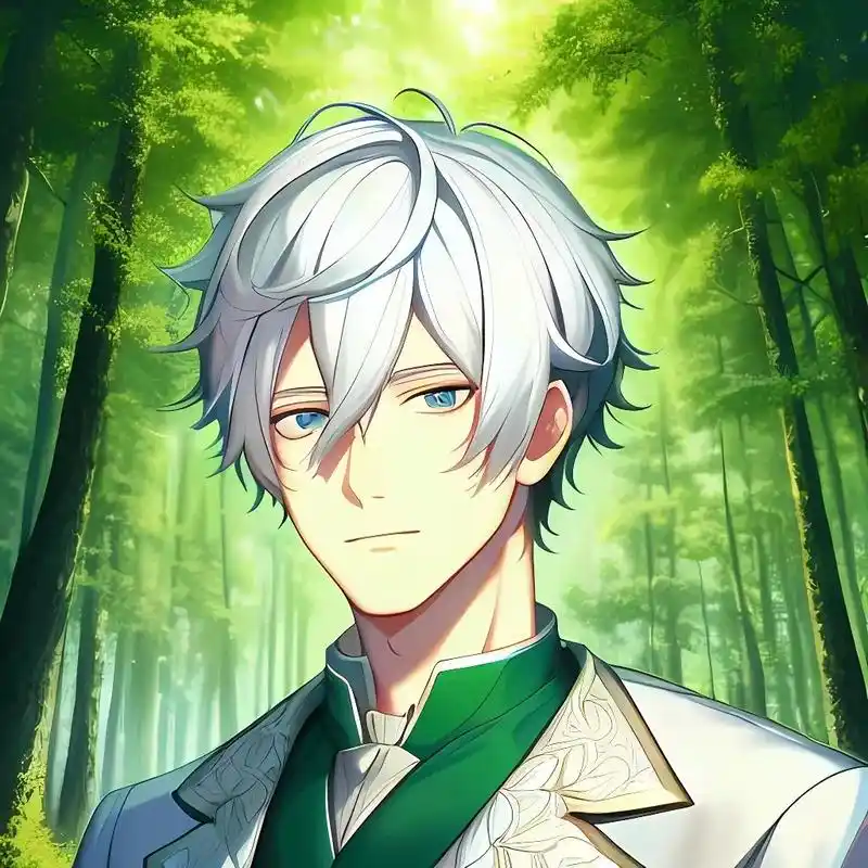 动漫卡通头像白发花美男系列