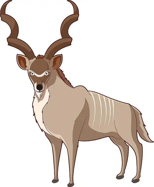 卡通笑捻角羚图片