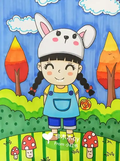 儿童画人物少儿美术