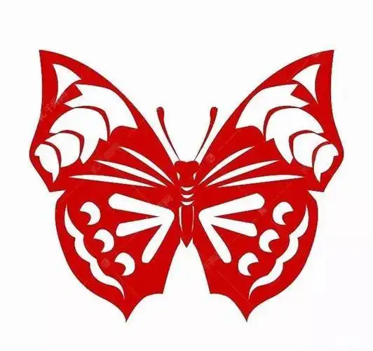 认识轴对称五1班 谢晋剪纸《蝴蝶》对称剪对称剪纸蝴蝶图案大全