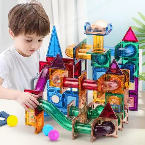 儿童磁力拼图7一10男孩滚珠轨道玩具益智女孩8岁以上动脑智力开发