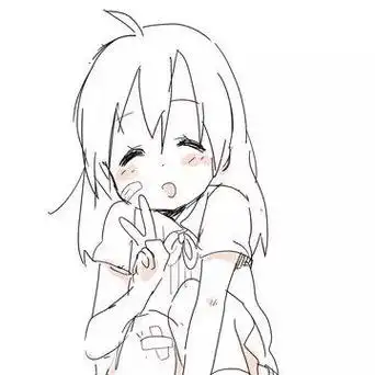 呆萌软堆糖,美好生活研究所呆萌的动漫女孩简笔画呆萌的动漫女孩简笔