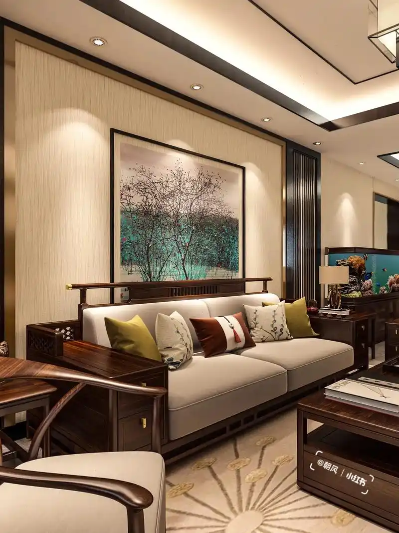 为什么那么多人选择这款新中式沙发?|||超高配用材臻选全实木 - 抖音