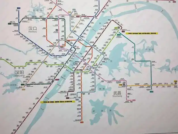 武汉地铁线路图已更新两条线今年开通