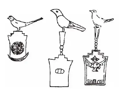 良渚玉器上的刻划符号(来自任式楠 1996:327)  显然,良渚是等级社会.