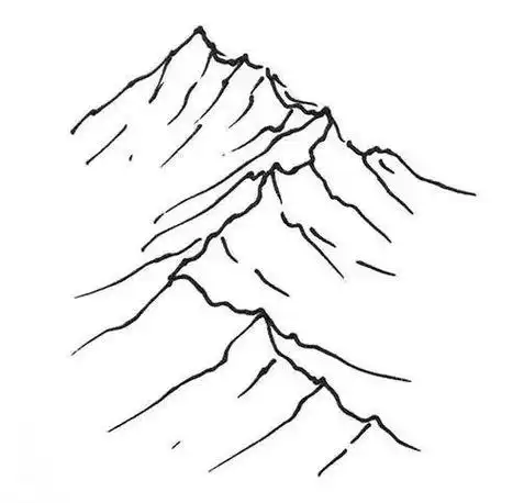 教你画一些简单的山初学者要从最简单的山画起来快来临摹学习