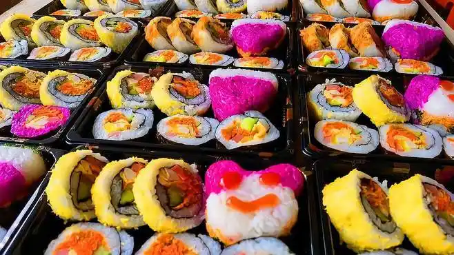 分享寿司西瓜饭团的做法,详细讲解,学会摆摊