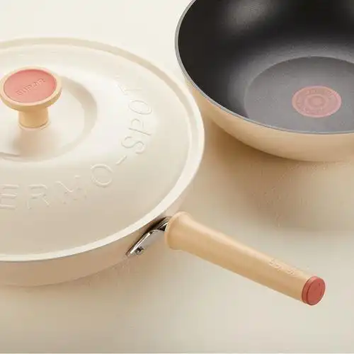 苏泊尔supor轻量火红点不粘炒锅家用炒菜锅煤气灶电磁炉通用平底煎